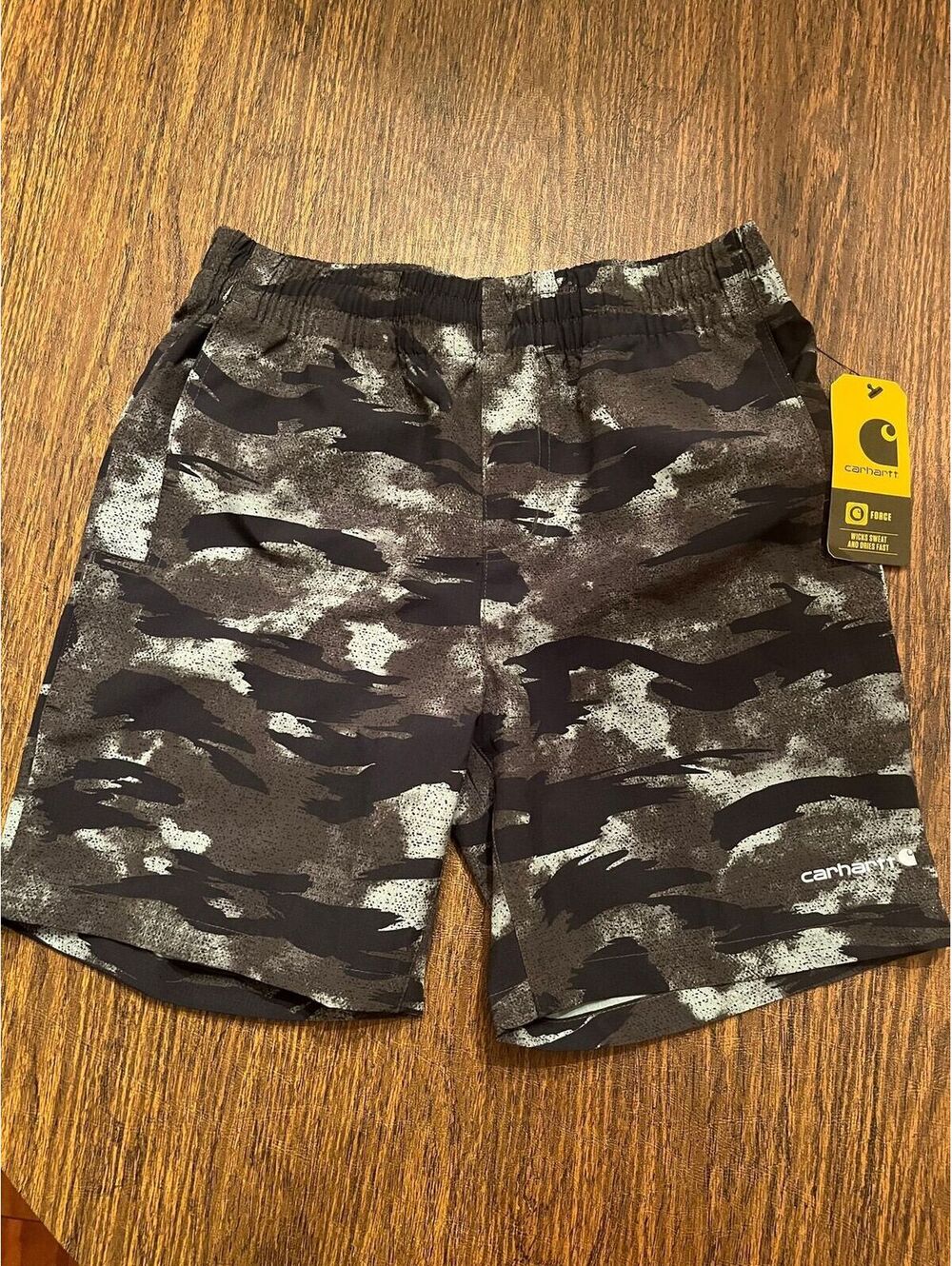 Carhartt Boys Rugged Flex Camo Work Shorts Size Small 8/10 NWT Back to School